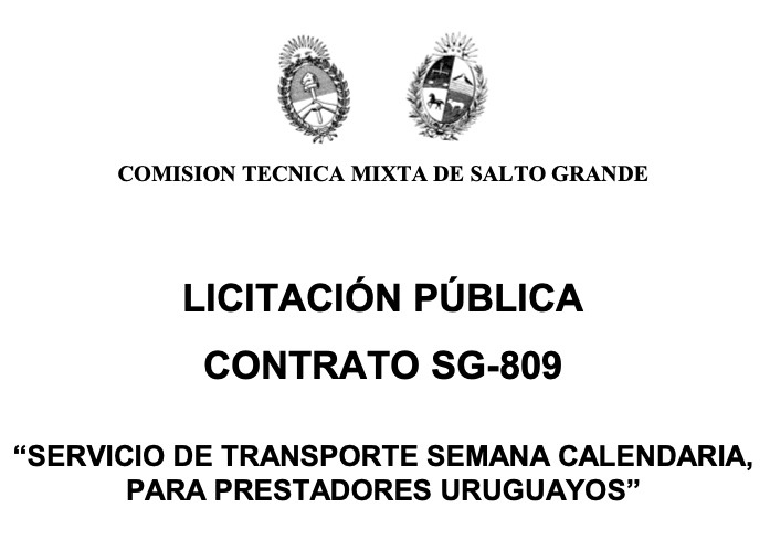 CTM Salto Grande Licitación SG-809