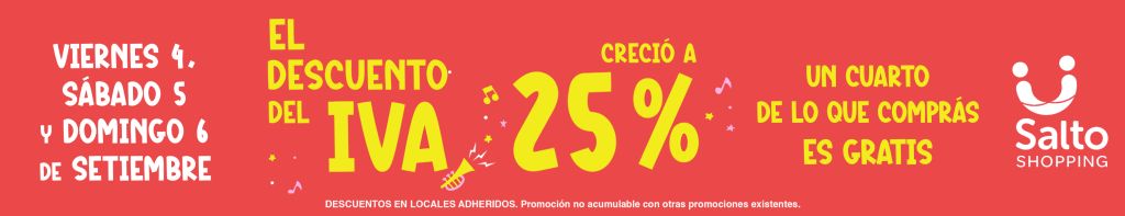 Salto Shopping descuento del IVA creció al 25%